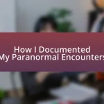 How I Documented My Paranormal Encounters